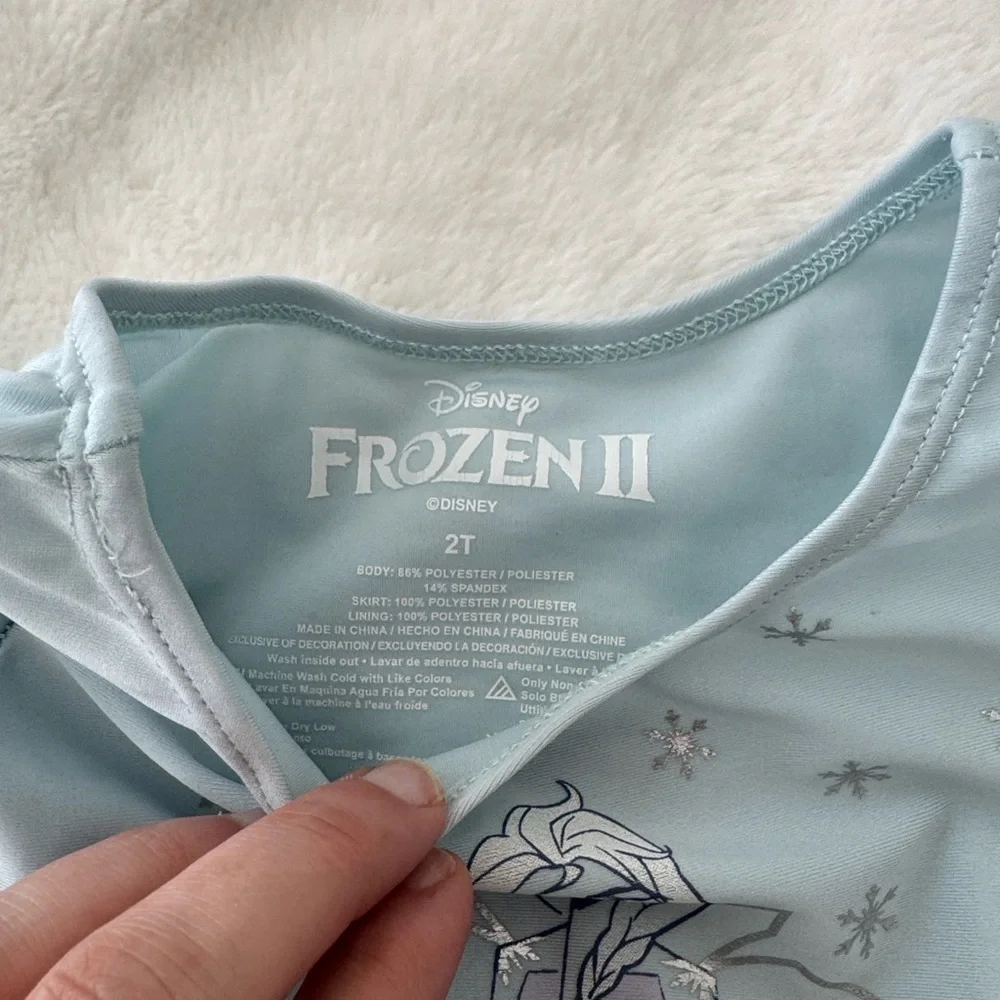 Disney Frozen II Elsa blue purple party dress, PJ, and sweatshirt bundle size 2T